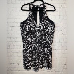 Pink Lily size 3XL black & white halter romper